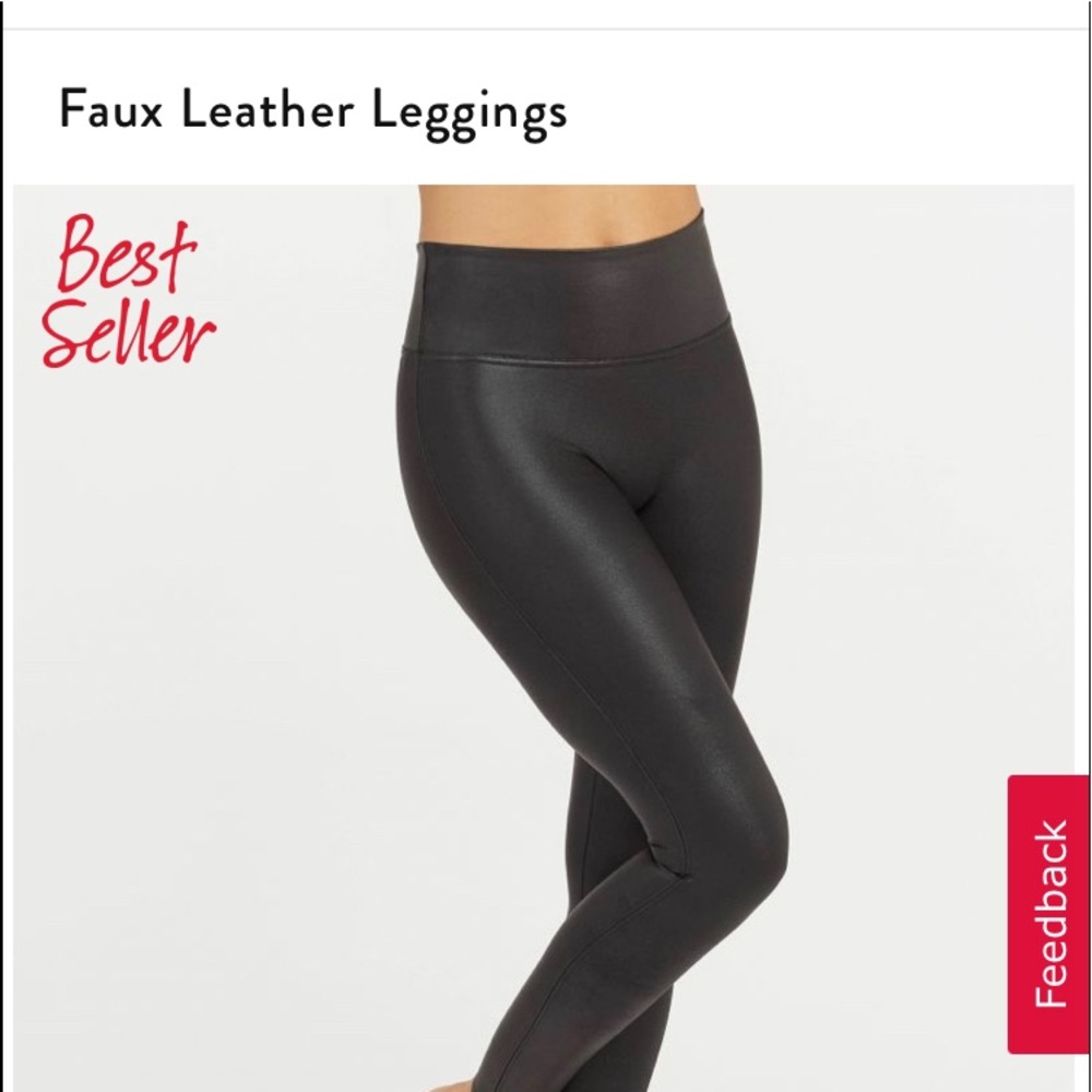 Womens hi waisted Faux leather spanx leggings